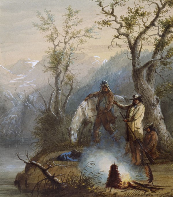 Roasting The Hump Rib by Alfred Jacob Miller